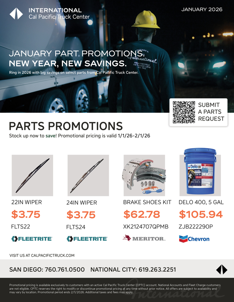 January truck parts sale