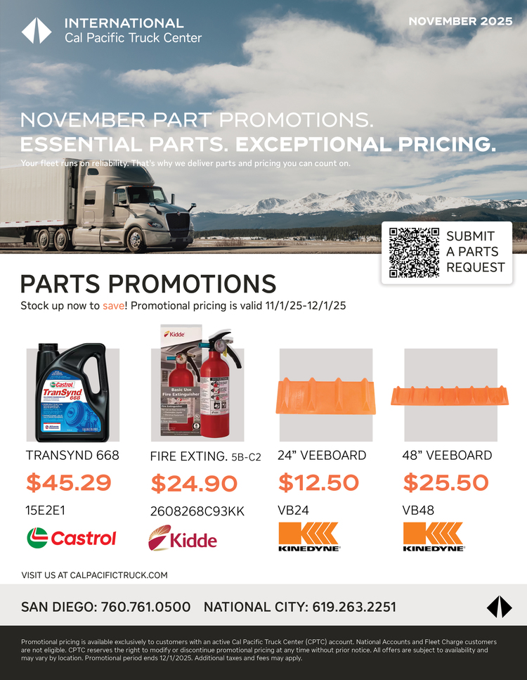 October truck parts sale